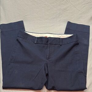 Banana Republic Sloan Fit Pants Women's 4P Petite Navy Blue Stretch Ankle Slacks